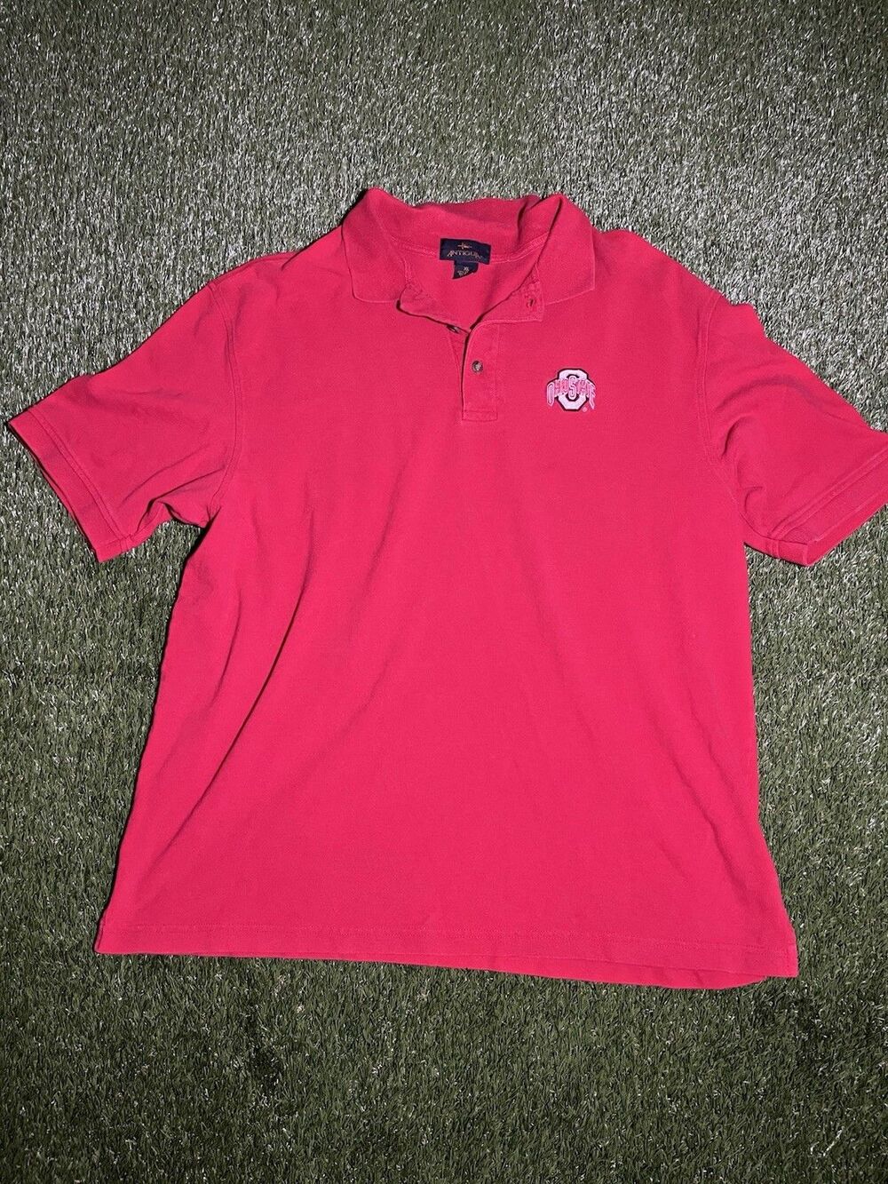 Antigua Ohio State Buckeyes Polo Shirt XL Red College Fan Apparel